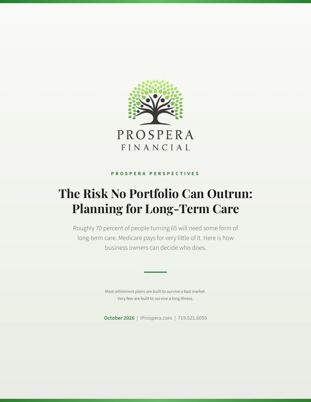 Prospera Perspectives, October 2026: The Risk No Portfolio Can Outrun